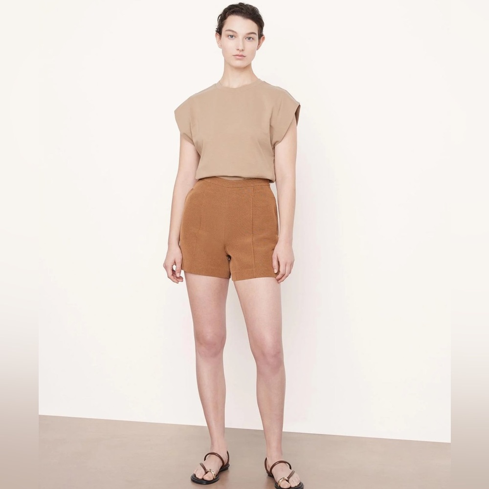 Vince‎ High Waist Tailored Shorts Size 10 In Amber Wave Women’s